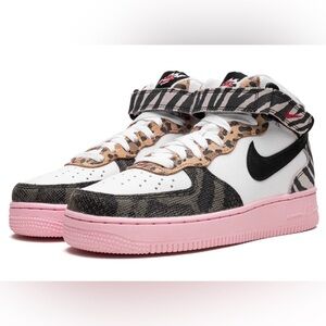 Nike Air Force 1 Tunnel Walk Animal Print Sneakers Women’s Size 8